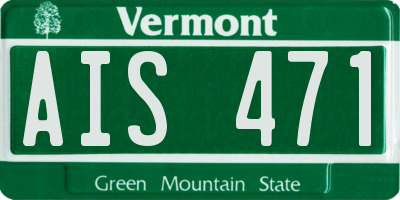 VT license plate AIS471