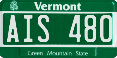 VT license plate AIS480