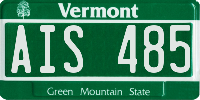 VT license plate AIS485