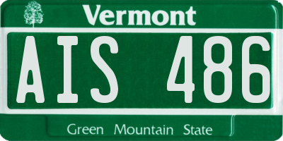 VT license plate AIS486