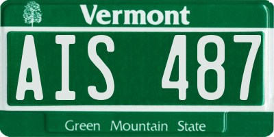 VT license plate AIS487