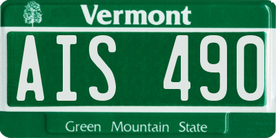 VT license plate AIS490