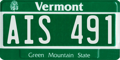 VT license plate AIS491