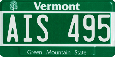 VT license plate AIS495
