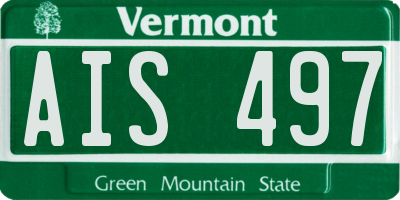 VT license plate AIS497