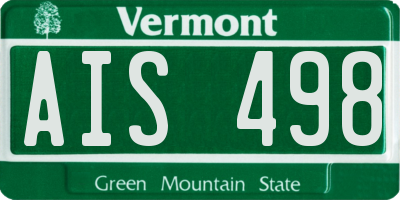 VT license plate AIS498