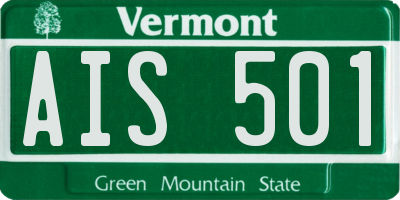 VT license plate AIS501