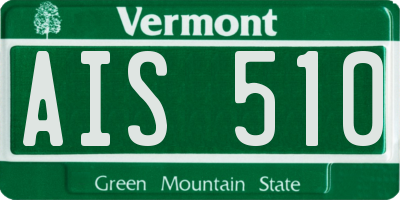 VT license plate AIS510