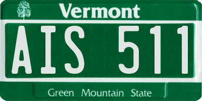 VT license plate AIS511