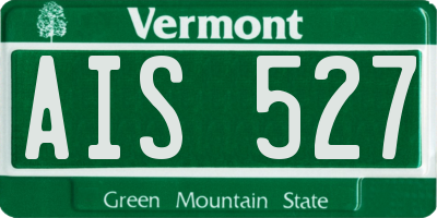 VT license plate AIS527