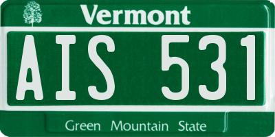 VT license plate AIS531