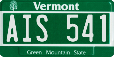VT license plate AIS541