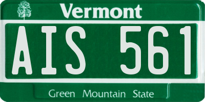VT license plate AIS561