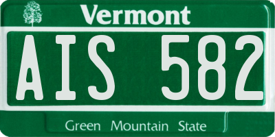 VT license plate AIS582