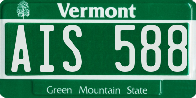 VT license plate AIS588