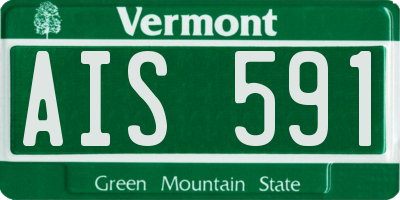 VT license plate AIS591