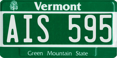 VT license plate AIS595