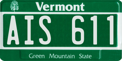 VT license plate AIS611