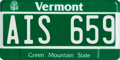 VT license plate AIS659