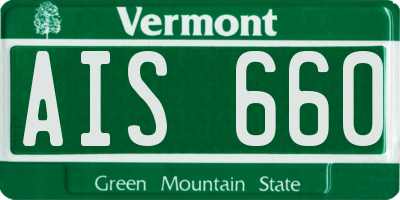 VT license plate AIS660