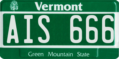 VT license plate AIS666
