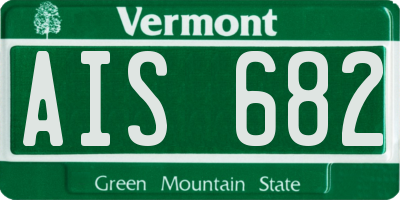 VT license plate AIS682