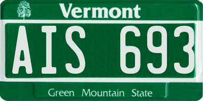 VT license plate AIS693