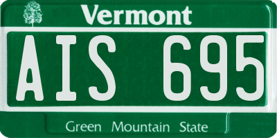 VT license plate AIS695