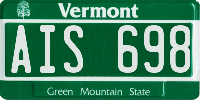 VT license plate AIS698