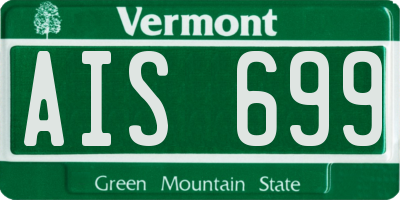 VT license plate AIS699