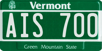 VT license plate AIS700