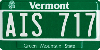 VT license plate AIS717