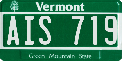 VT license plate AIS719