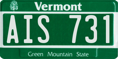 VT license plate AIS731