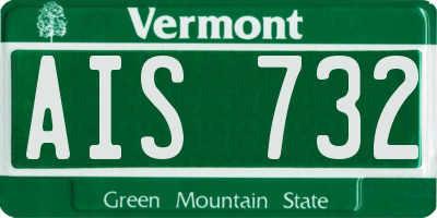 VT license plate AIS732