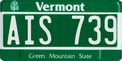 VT license plate AIS739