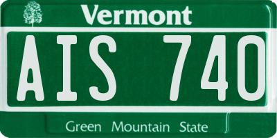 VT license plate AIS740