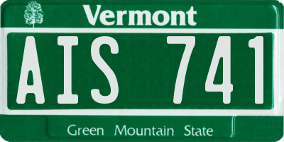 VT license plate AIS741