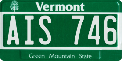 VT license plate AIS746