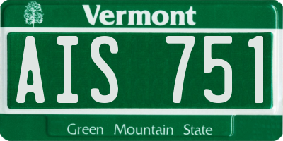 VT license plate AIS751