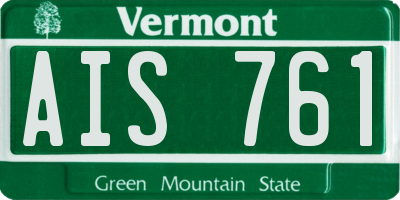 VT license plate AIS761