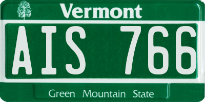 VT license plate AIS766