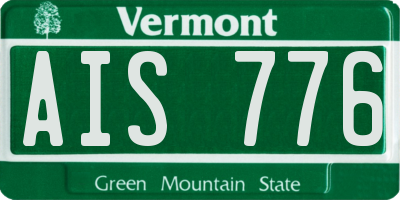 VT license plate AIS776