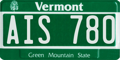 VT license plate AIS780