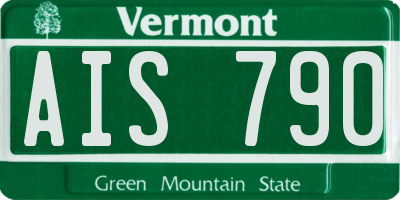 VT license plate AIS790