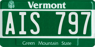 VT license plate AIS797