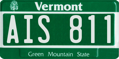 VT license plate AIS811