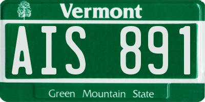 VT license plate AIS891