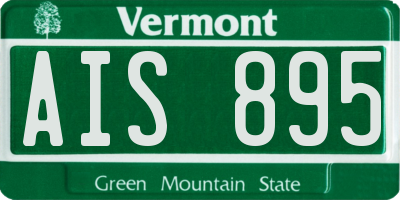 VT license plate AIS895