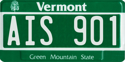 VT license plate AIS901